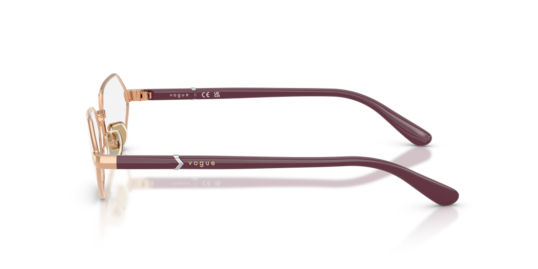 Óculos graduados vogue eyewear vo4350 5152 dorado butterfly femenino tamanho 52mm - Vista de detalhe