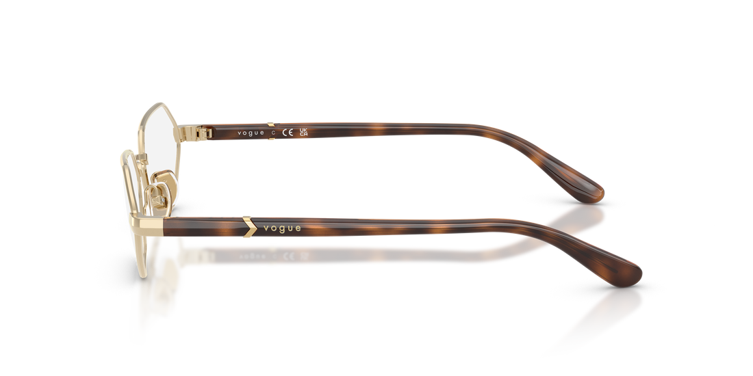Óculos graduados vogue eyewear vo4350 848 dorado butterfly femenino tamanho 52mm - Vista de detalhe