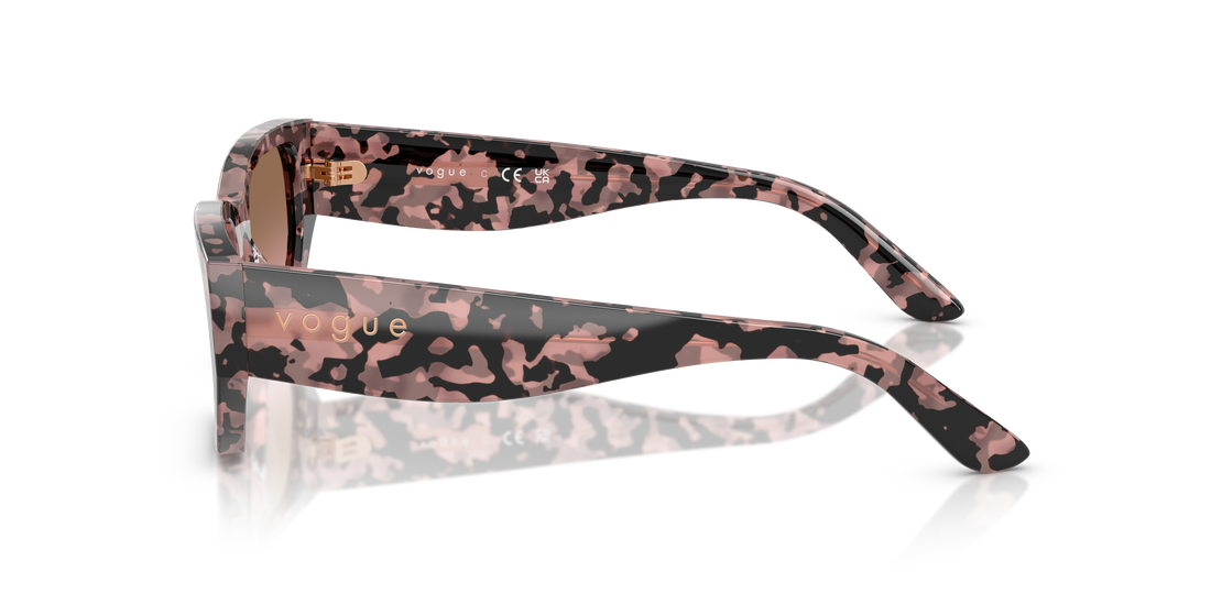 Occhiali da sole vogue eyewear vo5586s 315014 havana rectangular femenino taglia 53mm - Vista dettagliata