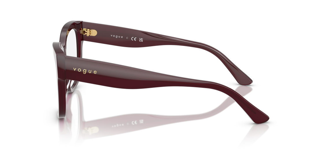Occhiali da vista vogue eyewear vo5605 2426 rojo square femenino taglia 51mm - Vista dettagliata