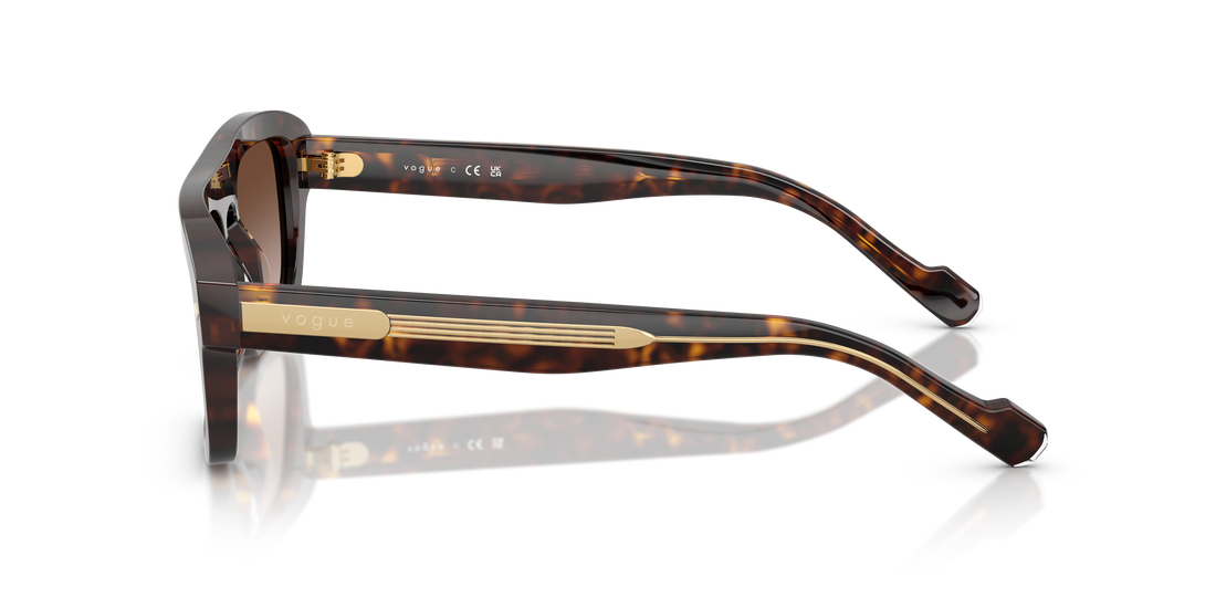 Occhiali da sole vogue eyewear vo5620s w65613 marron irregular masculino taglia 53mm - Vista dettagliata