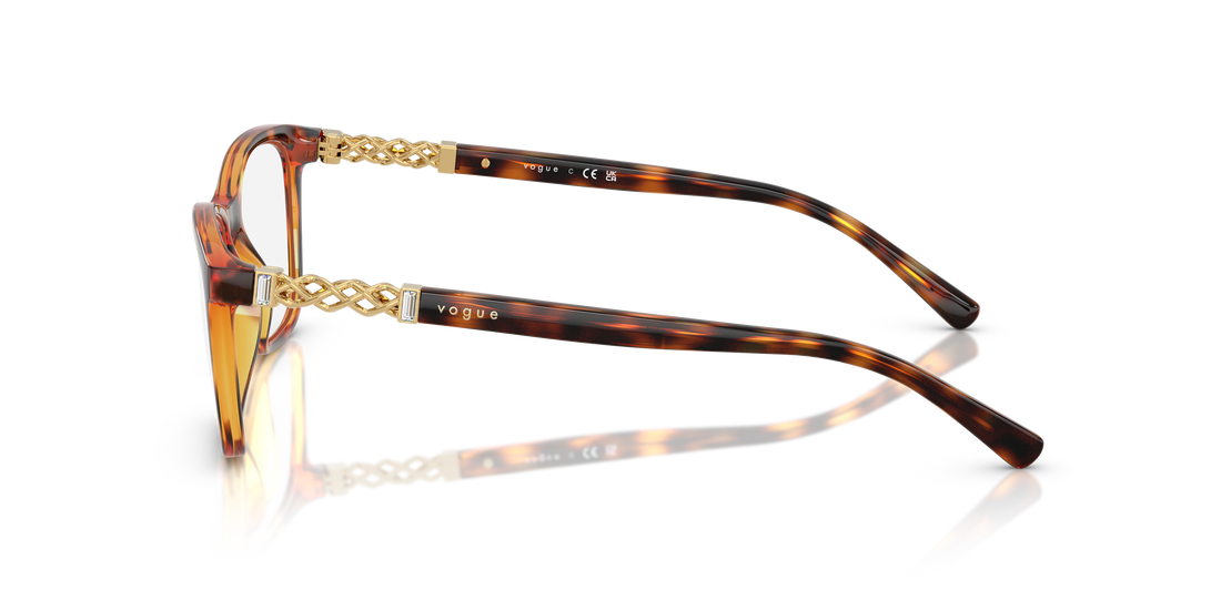 Prescription glasses vogue eyewear vo5632b w656 marron pillow femenino size 53mm - Detailed view