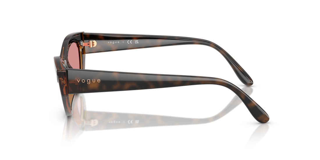 Occhiali da sole vogue eyewear vo5637su 2386f6 marron cat eye femenino taglia 52mm - Vista dettagliata
