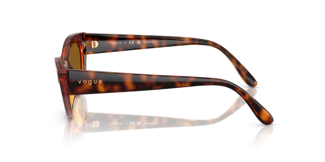 Occhiali da sole vogue eyewear vo5637su w65683 marron cat eye femenino taglia 52mm - Vista dettagliata