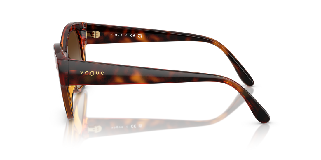 Occhiali da sole vogue eyewear vo5638su w65613 marron butterfly femenino taglia 55mm - Vista dettagliata