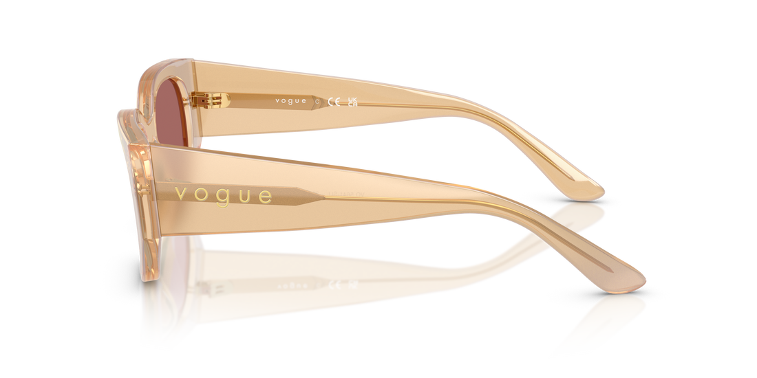 Gafas de sol vogue eyewear vo5641su 323469 marron irregular femenino talla 53mm - Vista de detalle