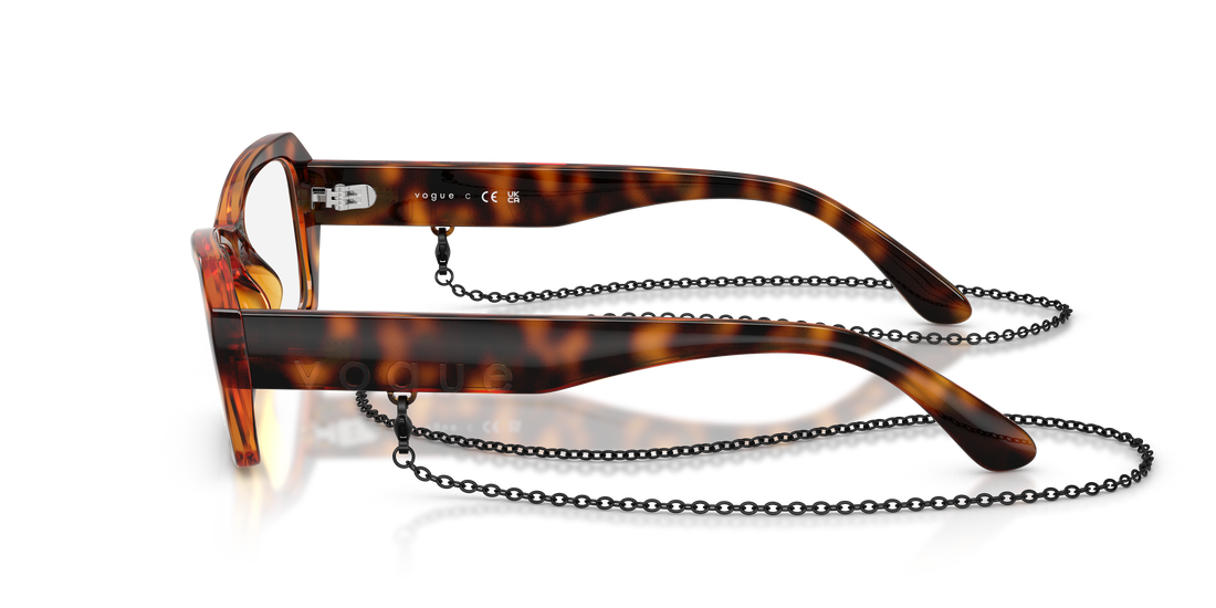 Óculos graduados vogue eyewear vo5656u w656 marron butterfly femenino tamanho 54mm - Vista de detalhe