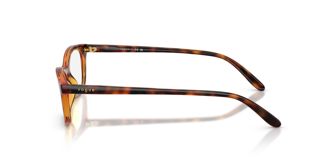 Óculos graduados vogue eyewear vo5668 w656 marron cat eye femenino tamanho 53mm - Vista de detalhe