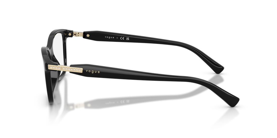 Óculos graduados vogue eyewear vo5680b w44 negro pillow femenino tamanho 54mm - Vista de detalhe