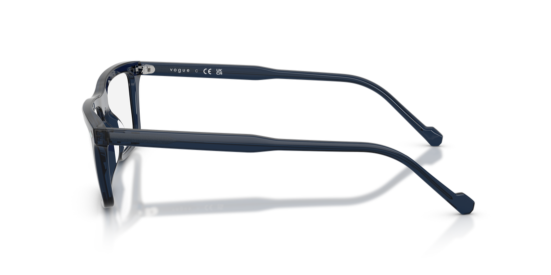 Óculos graduados vogue eyewear vo5686 3143 azul pillow masculino tamanho 55mm - Vista de detalhe