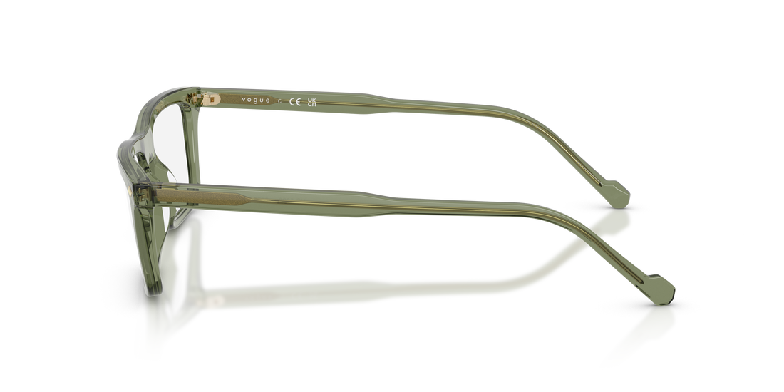 Óculos graduados vogue eyewear vo5686 3187 verde pillow masculino tamanho 55mm - Vista de detalhe