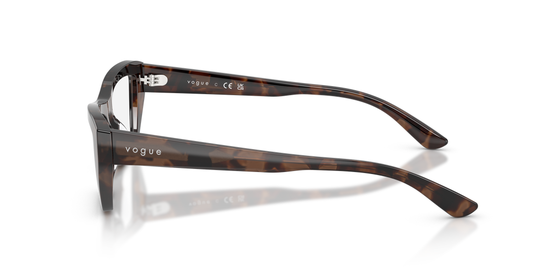 Óculos graduados vogue eyewear vo5701u 3279 marron cat eye femenino tamanho 53mm - Vista de detalhe