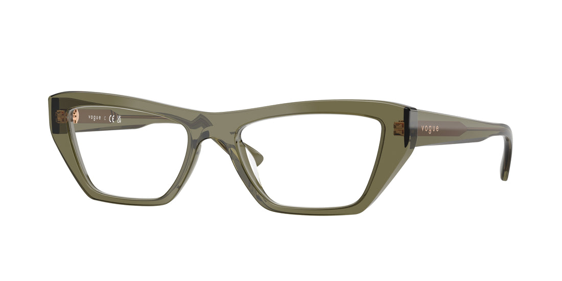 Occhiali da vista vogue eyewear vo5701u 3289 verde cat eye femenino taglia 53mm - Vista principale