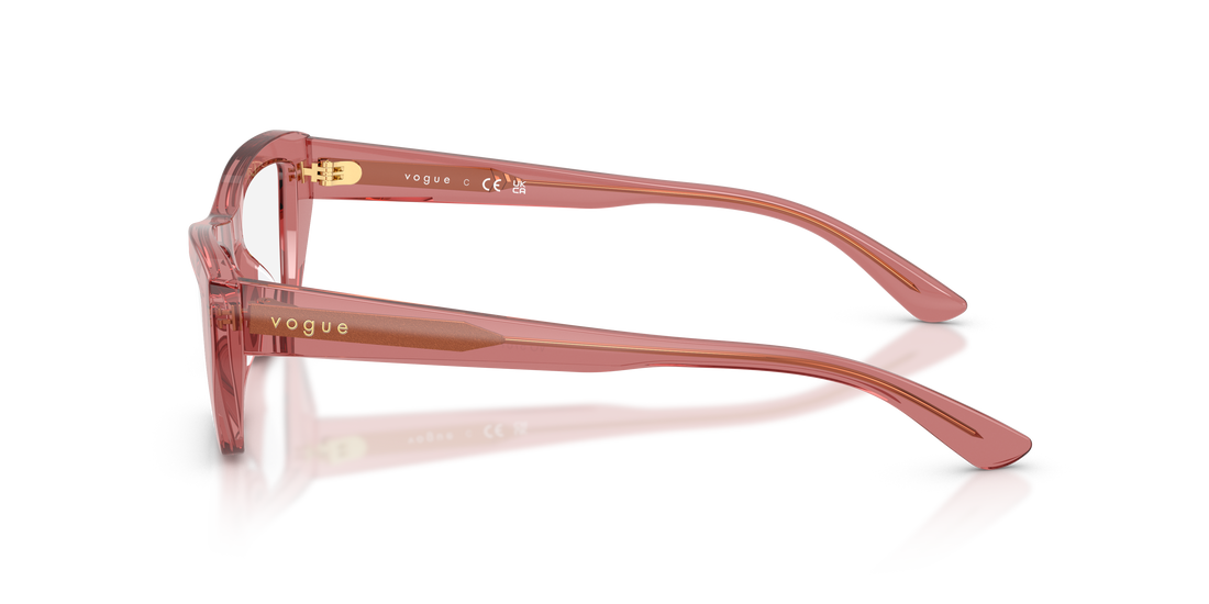 Occhiali da vista vogue eyewear vo5701u 3290 rosa cat eye femenino taglia 53mm - Vista dettagliata