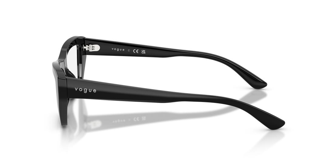 Óculos graduados vogue eyewear vo5701u w44 negro cat eye femenino tamanho 51mm - Vista de detalhe