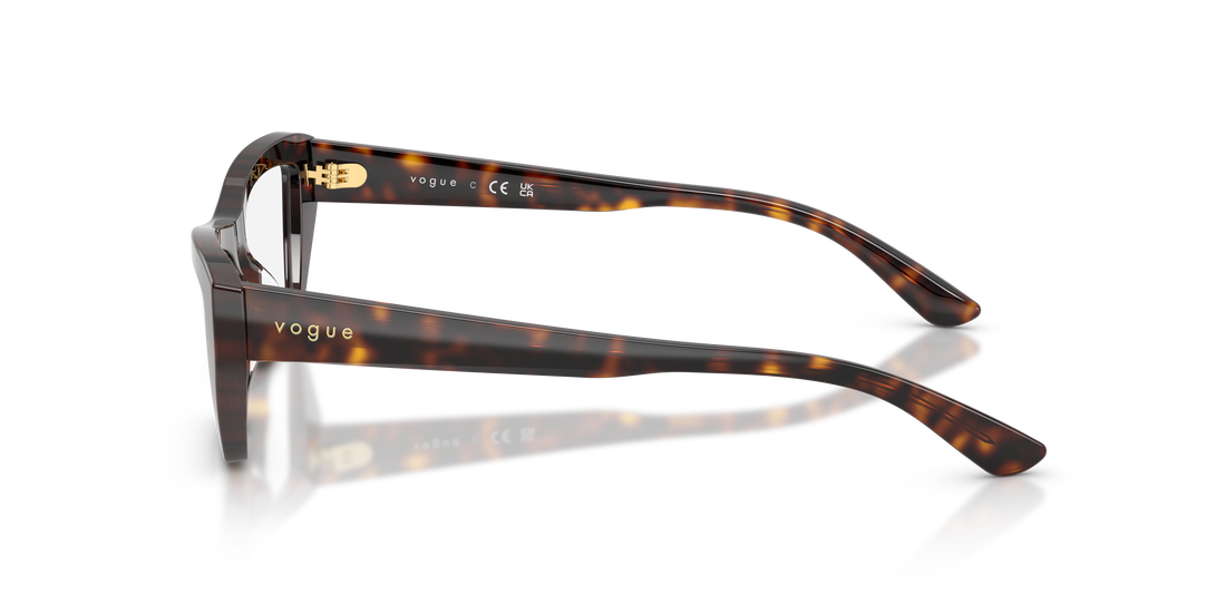 Óculos graduados vogue eyewear vo5701u w656 marron cat eye femenino tamanho 51mm - Vista de detalhe