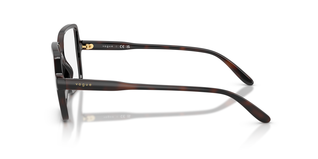 Occhiali da vista vogue eyewear vo5702 2386 marron square femenino taglia 53mm - Vista dettagliata