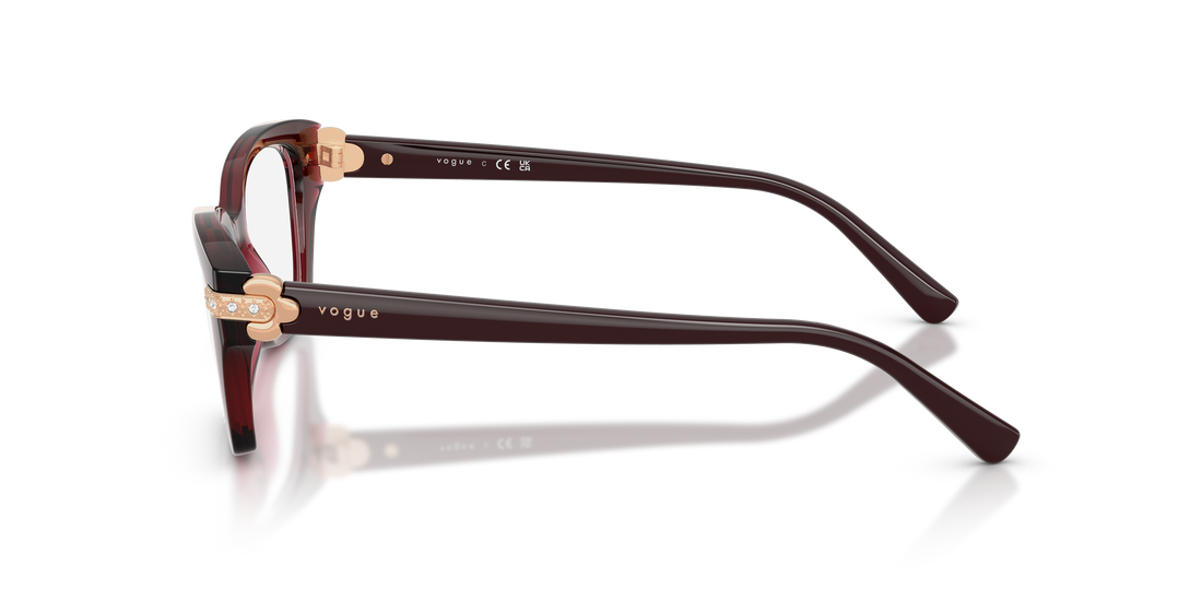 Occhiali da vista vogue eyewear vo5704b 3286 rojo cat eye femenino taglia 52mm - Vista dettagliata