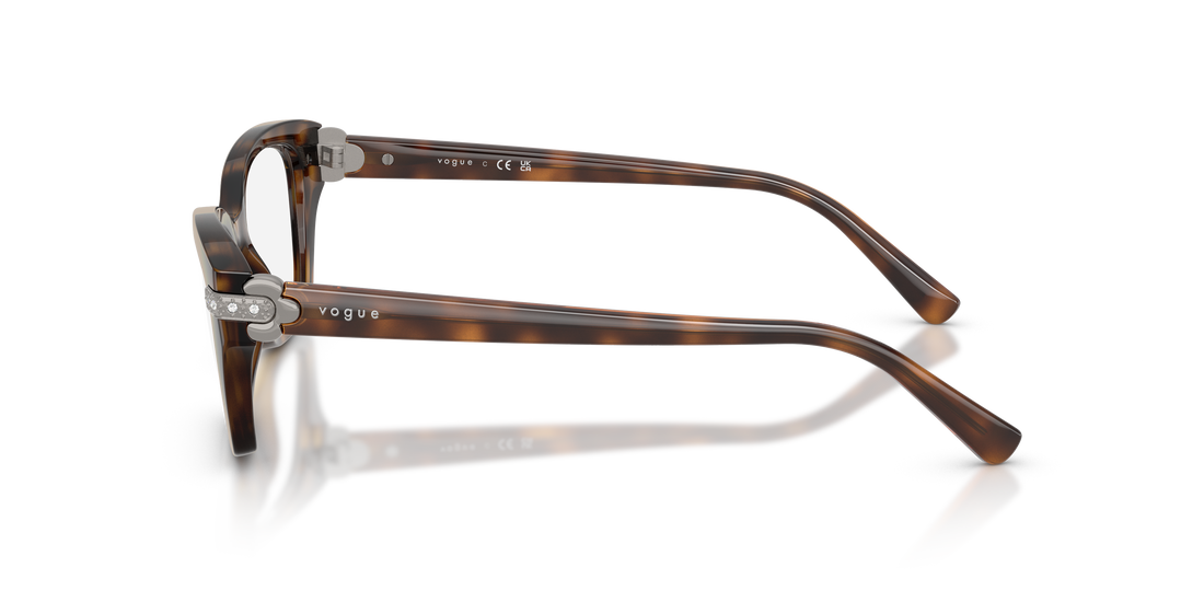 Occhiali da vista vogue eyewear vo5704b w656 marron cat eye femenino taglia 52mm - Vista dettagliata