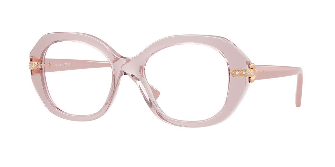 Óculos graduados vogue eyewear vo5705b 2942 rosa irregular femenino tamanho 52mm - Vista principal