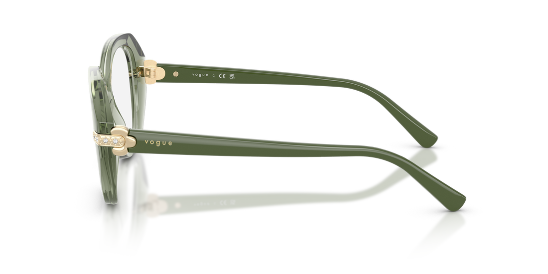Occhiali da vista vogue eyewear vo5705b 3022 verde irregular femenino taglia 50mm - Vista dettagliata
