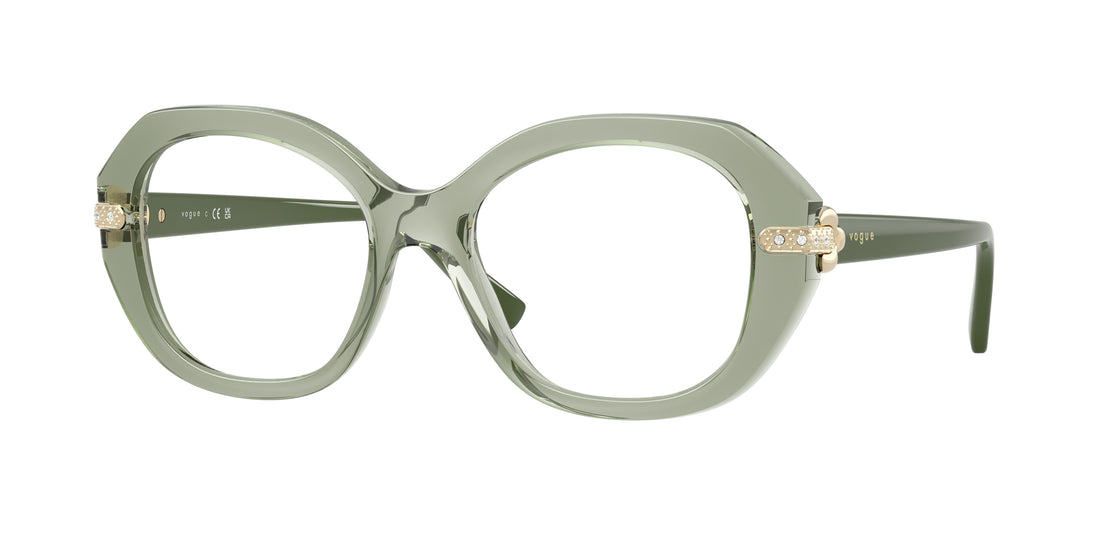 Occhiali da vista vogue eyewear vo5705b 3022 verde irregular femenino taglia 50mm - Vista principale