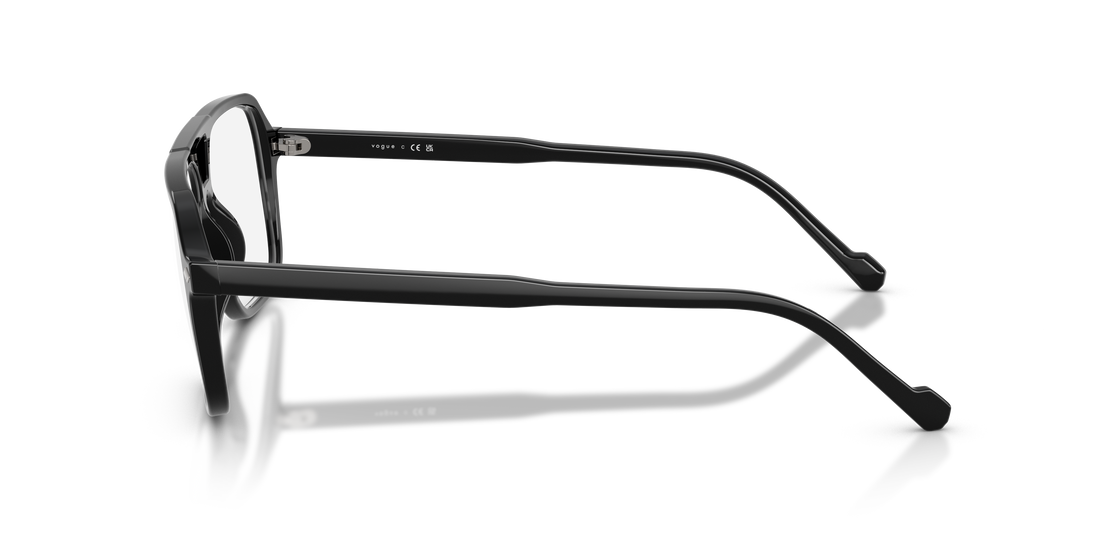 Óculos graduados vogue eyewear vo5709 w44 negro pillow masculino tamanho 55mm - Vista de detalhe