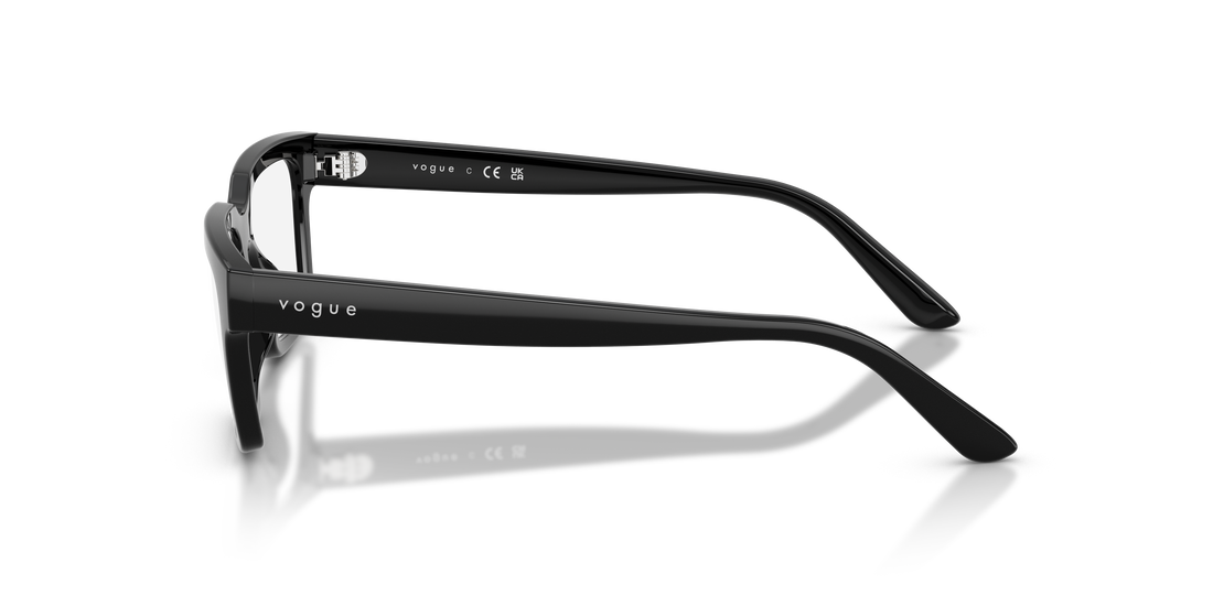 Óculos graduados vogue eyewear vy2040 w44 negro rectangular infantil tamanho 49mm - Vista de detalhe