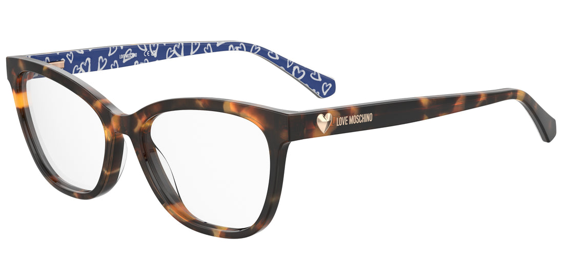 Prescription glasses moschino love mol639 2vm havana rectangular femenino size 54mm - Main view