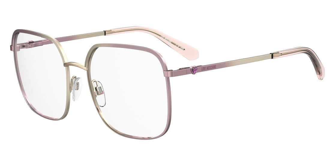 Lunettes de vue moschino love mol642 s45 rosa square femenino taille 56mm - Vue principale