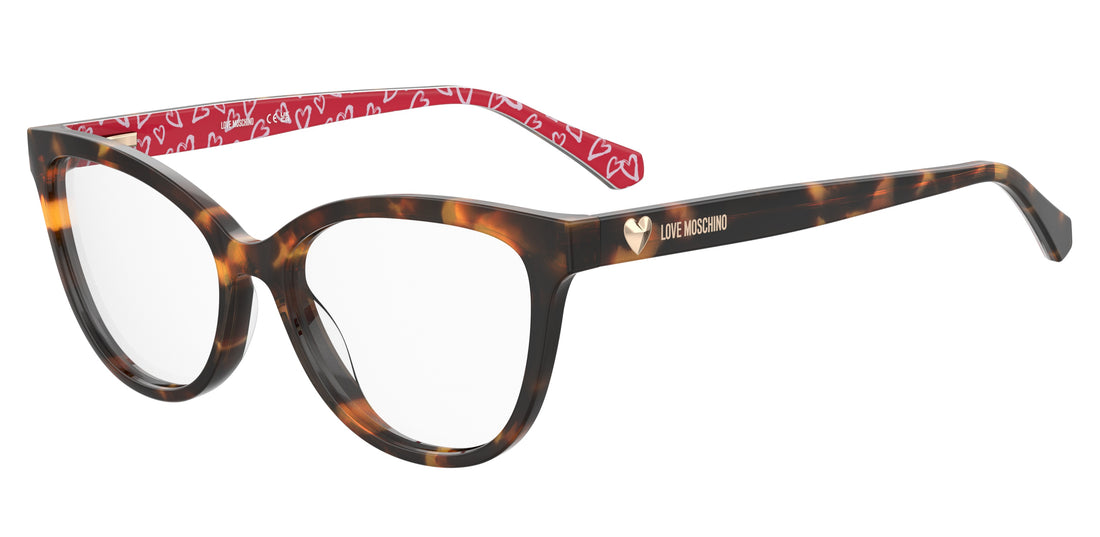 Prescription glasses moschino love mol640 2vm havana cat eye femenino size 54mm - Main view