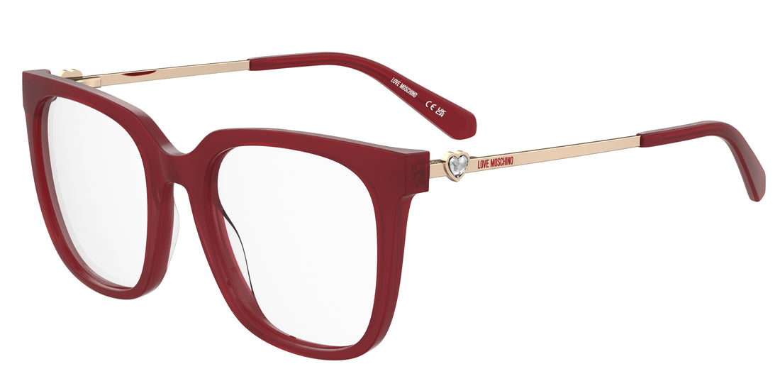 Prescription glasses moschino love mol643 c9a rojo square femenino size 53mm - Main view