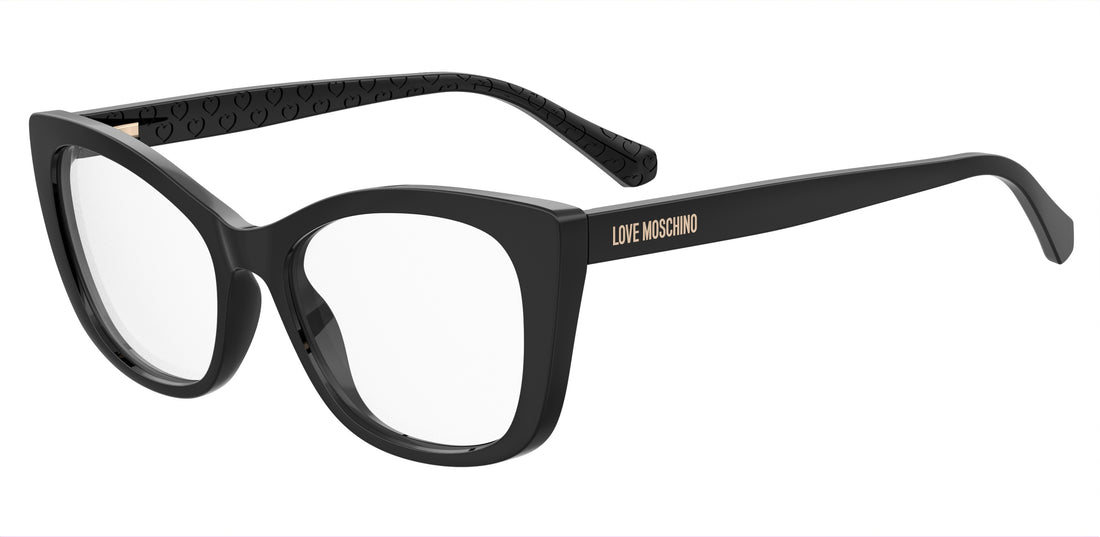 Prescription glasses moschino love mol644 807 negro rectangular femenino size 53mm - Main view