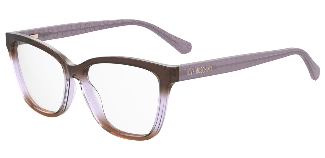 Prescription glasses moschino love mol645 2ro brown rectangular femenino size 55mm - Main view