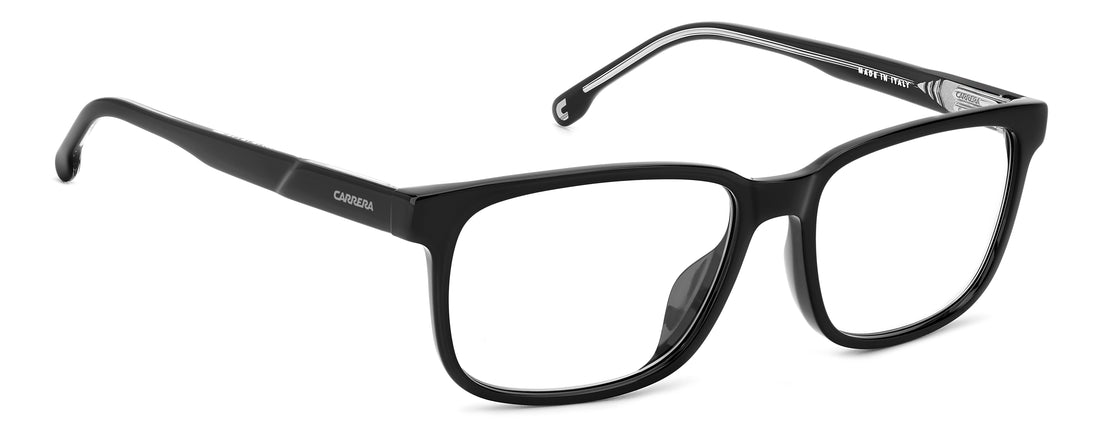 Óculos graduados carrera c flex 03/g 807 99 negro rectangular masculino tamanho 58mm - Vista de detalhe
