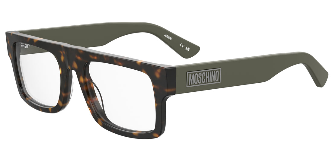 Gafas graduadas moschino mos647 086 havana rectangular flat top masculino talla 54mm - Vista principal