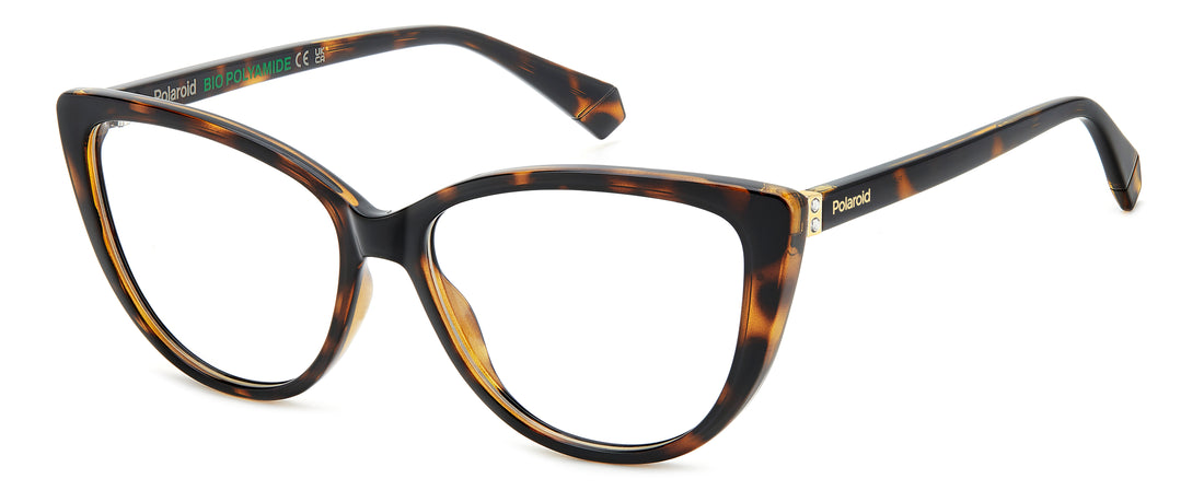 Occhiali da vista polaroid pld d543 086 havana cat eye femenino taglia 56mm - Vista principale