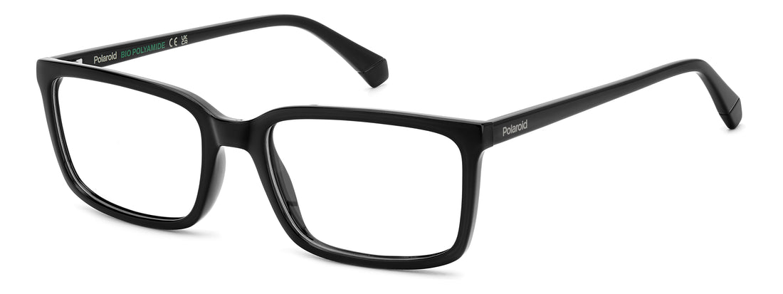 Prescription glasses polaroid pld d546 807 negro rectangular masculino size 57mm - Main view