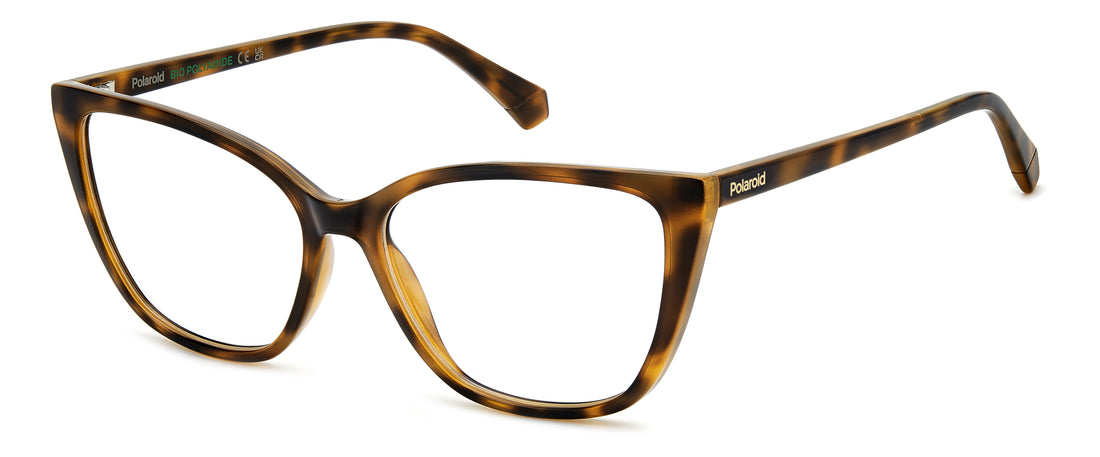 Prescription glasses polaroid pld d545 086 havana rectangular femenino size 55mm - Main view