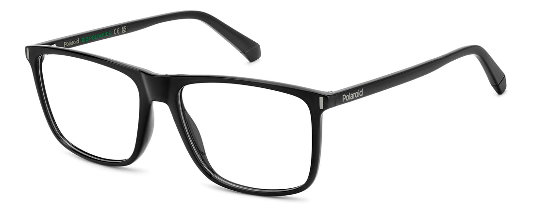 Prescription glasses polaroid pld d536 807 negro rectangular masculino size 58mm - Main view