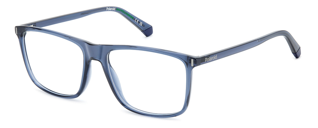 Prescription glasses polaroid pld d536 pjp azul rectangular masculino size 58mm - Main view