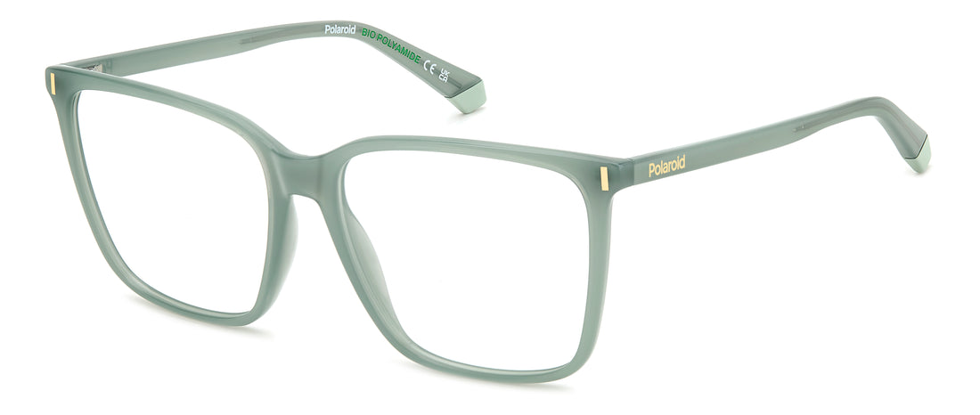 Prescription glasses polaroid pld d537 1ed verde rectangular femenino size 55mm - Main view