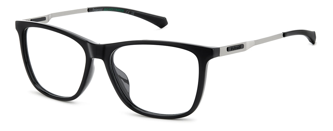 Prescription glasses polaroid pld d549/g 807 negro rectangular masculino size 55mm - Main view