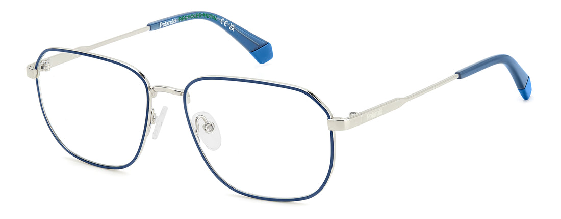 Occhiali da vista polaroid pld d538 doh azul rectangular masculino taglia 57mm - Vista principale
