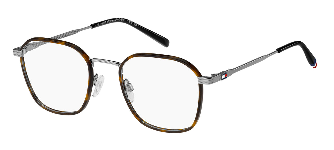 Occhiali da vista tommy hilfiger th 2136 31z havana rectangular geometrical masculino taglia 51mm - Vista principale