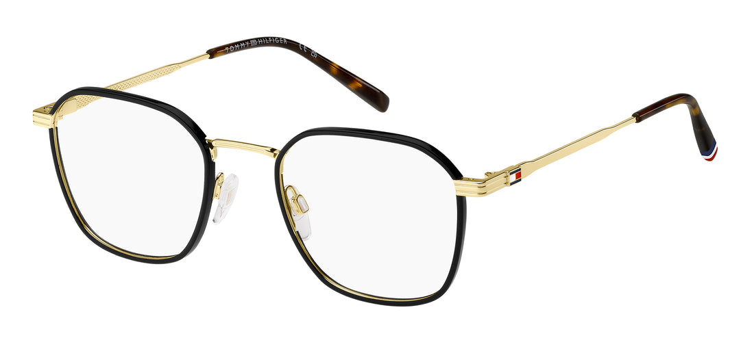 Occhiali da vista tommy hilfiger th 2136 rhl dorado rectangular geometrical masculino taglia 51mm - Vista principale