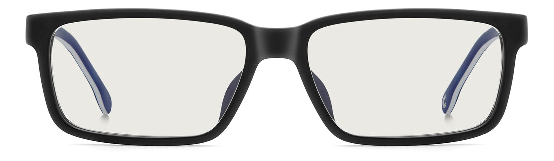 Óculos graduados carrera c flex 07/g 003 2y negro rectangular masculino tamanho 56mm - Vista de detalhe