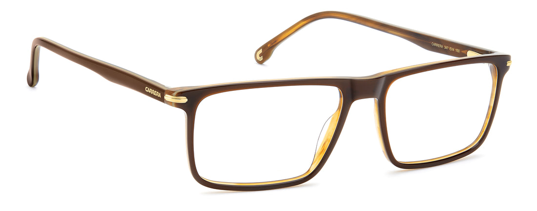 Briller carrera 347 ex4 marron rectangular masculino størrelse 53mm - Detaljeret visning