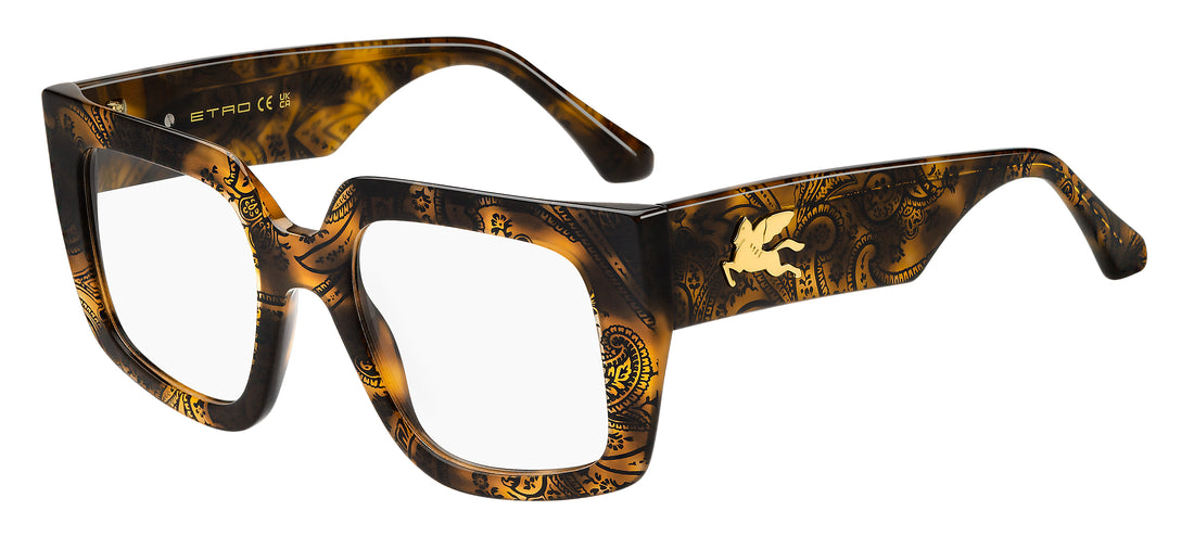 Brillen etro 0077 2vm havana square femenino maat 50mm - Hoofdaanzicht