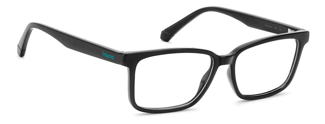 Prescription glasses polaroid kids pld d844 807 negro rectangular infantil size 48mm - Detailed view